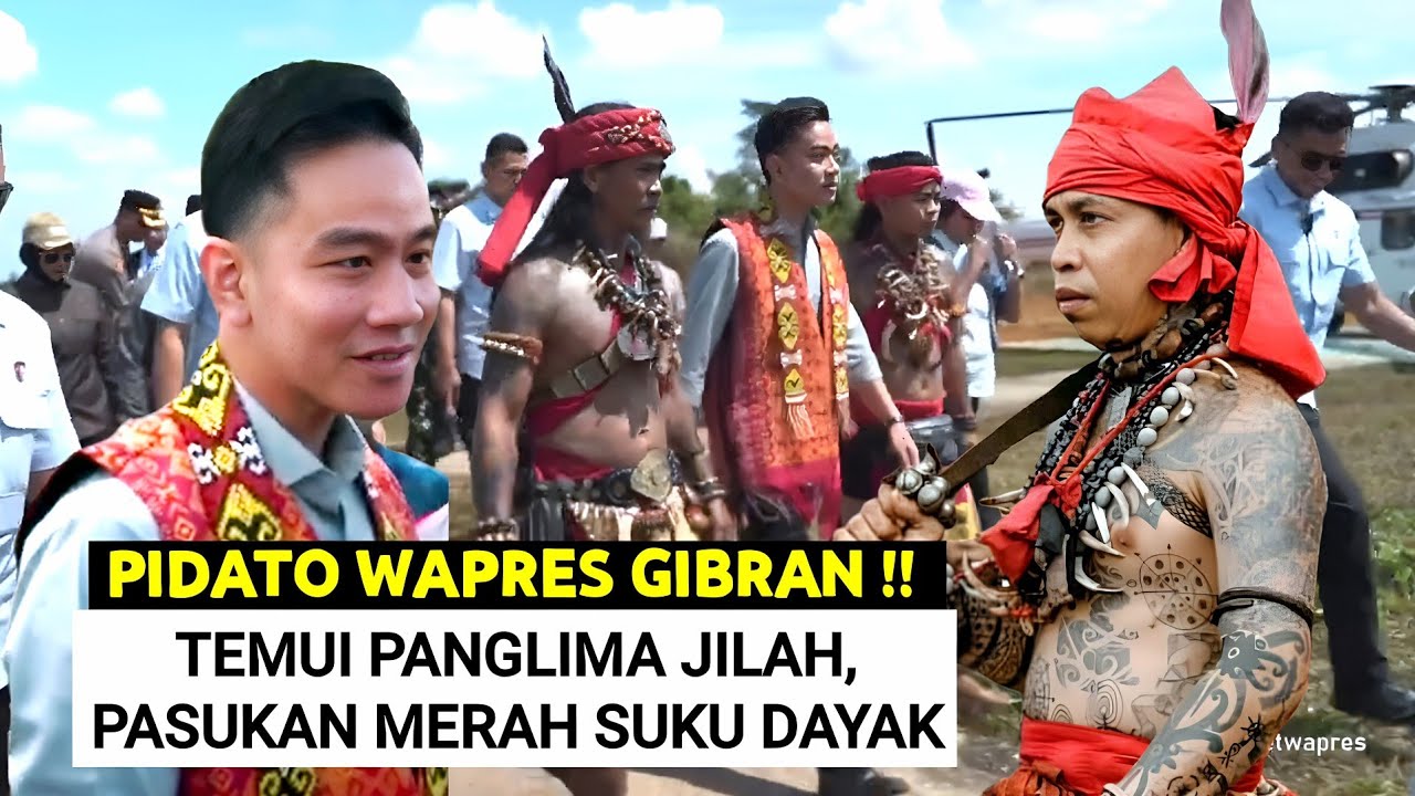 Wapres Gibran Temui Panglima Jilah Pasukan Merah TBBR Suku Dayak ! Tampung Aspirasi Rumah Adat