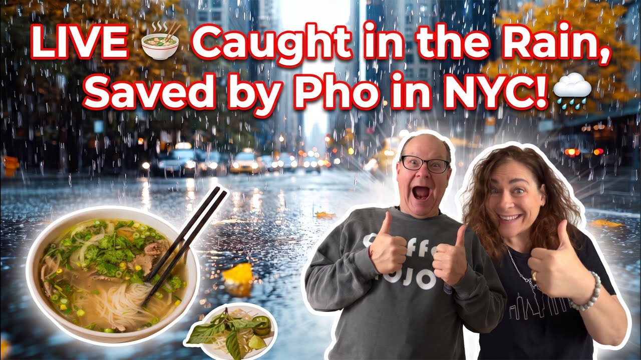 LIVE 🍜 Braving theNYC Storms forPho! #food #NYC #life