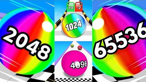 Ball Run 2048 vs Ball Run Infinity vs Rolling Ball Numbers | 4 in one Gameplay Max Level