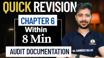 CA Inter Audit Chapter 6 Quick revision |Audit Documentation SA230 |In 8 minutes |MR COMMERCE WALLAH