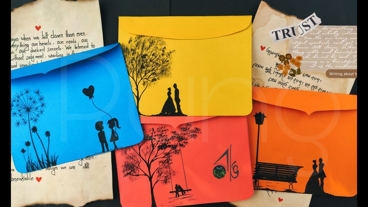 Kham Chirkutt Art  | Envelope Art | Bangladeshi Artist | Na Likha Chithita| Rung Crafts |  