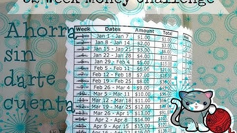 52 week money challenge / save 1378$