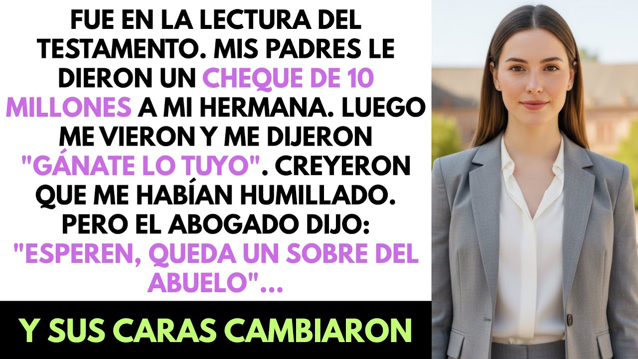En El Testamento, Mis Padres Dieron 10m A Mi Hermana Y Me Dijeron: 