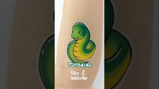 How to facepaint cute snake 🐍 #facepaint #facepainting