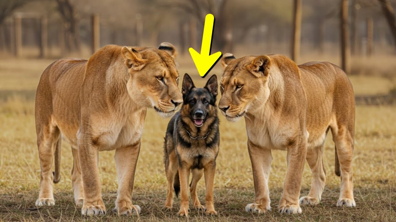 Njemački ovčar koji je odgojio dva lava – Njihov ponovni susret slama dušu