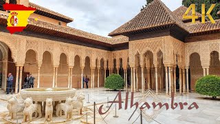 Exploring Alhambra &amp; Generalife - A Breathtaking 4K City Walk through Granada, Spain 🇪🇦