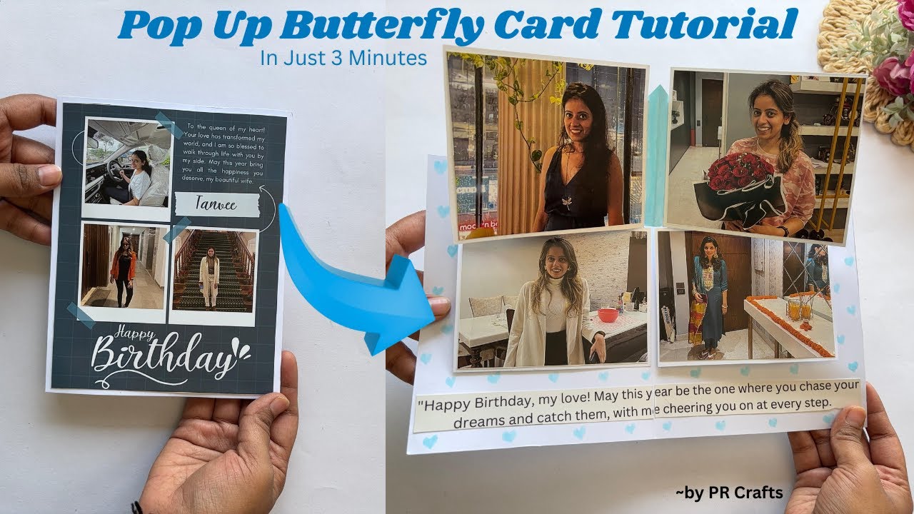 How To Make Pop Up Butterfly Card | Scrapbook Card Ideas | Pop Up ...