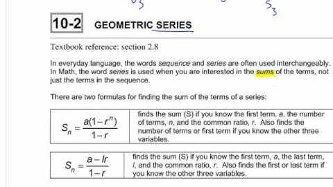 PM12 - 10.2 Geometric Series - part 1