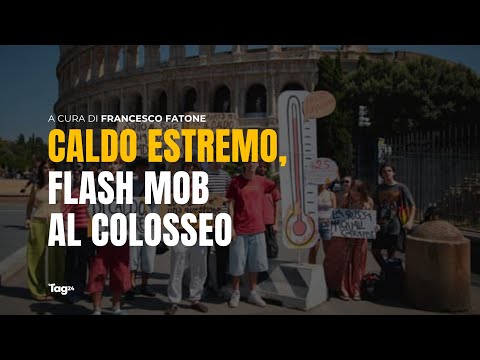 In piazza contro il caldo: flash mob di Cgil e sindacati studenteschi davanti al Colosseo