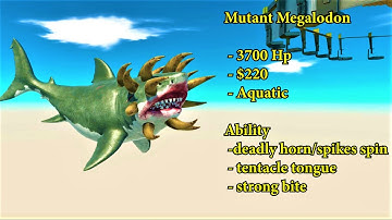 UNDEFEATED !!! new update Mutant megalodon vs strong unit ARBS animal revolt battle simulator