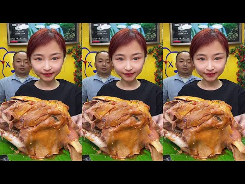 Chinese Food Mukbang Eating Show  중국음식, 먹방먹방  การแสดงอาหารจีน 먹방은 매운 양머리를 먹고 돼지 머리 Ep01