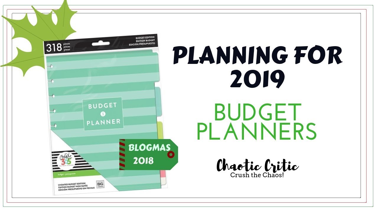 Planning for 2019 | Budget Planner