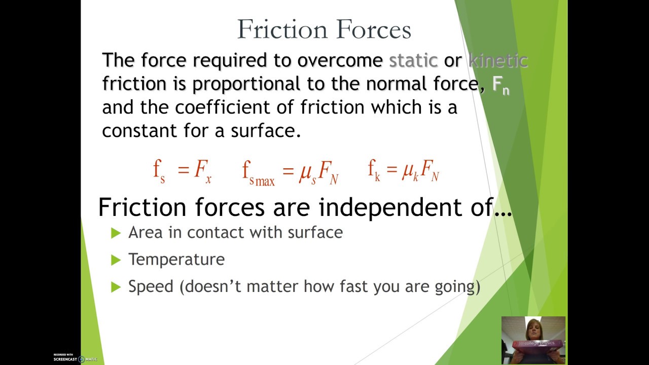 AP Physics 1 Unit 2 Frictional Forces - YouTube