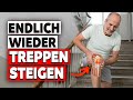 Treppensteigen fällt schwer? Diese 2 Übungen können deine Knie unterstützen