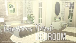 ROBLOX | Bloxburg : Luxurious Floral Bedroom Build ( 22k ) ♡