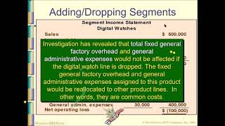 Ch 13  Decision to Drop or Retain a Business Segment Part 4