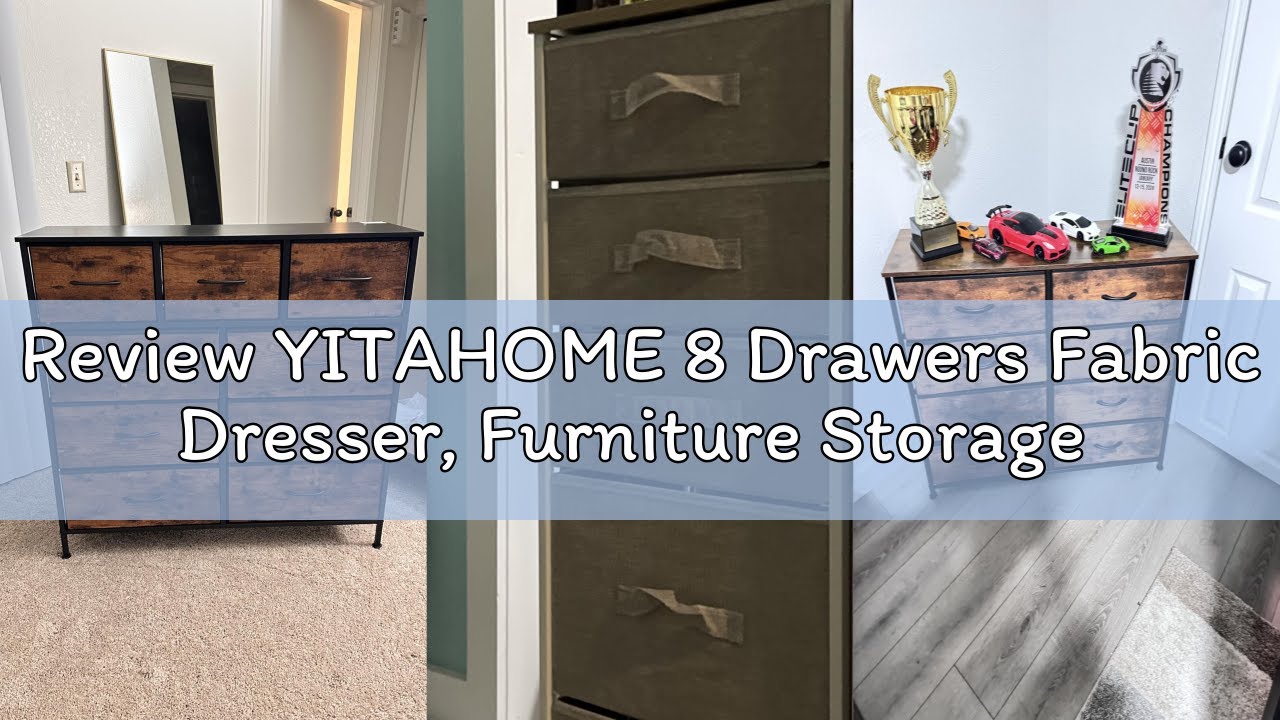 Review YITAHOME 8 Drawers Fabric Dresser, Furniture Storage Tower Cabinet, Organizer for Bedroom, Li