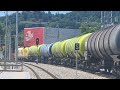 Trans Cargo 3819 - TAURUS 541 002 SŽTP + cisterne izlazi iz ŽP Ljubljana Slovenija.