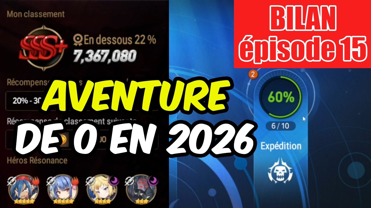 Aventure de 0 : épisode 15 on avance le PvE Endgame | guide Epic Seven 2026