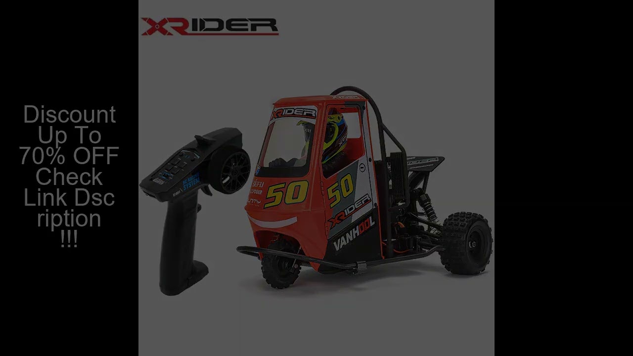 X-Rider 1/8 Piaggio Ape 2.4G 2WD Rc Car Electric Drift Tricycle Three Bungee Adult Toy Car RTR Drift
