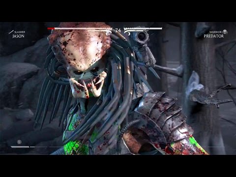 Mortal Kombat X - PREDATOR vs JASON + PREDATOR X-RAY GAMEPLAY