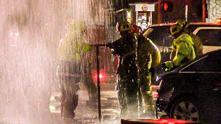 LAFD Engine 46 & Light Force 15: Sheared Hydrant
