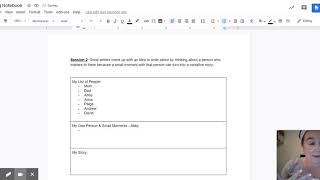 Writing Notebook - Unit 1 Session 2