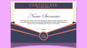 How to Make Simple Certificate in MS Word Part 39 #design #art #certificate