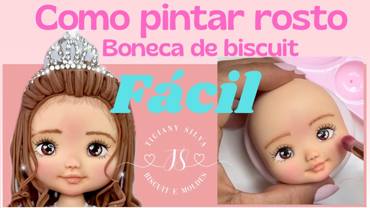 Como Pintar Rostinhos de Bonecas de Biscuit   Passo a Passo para Iniciantes