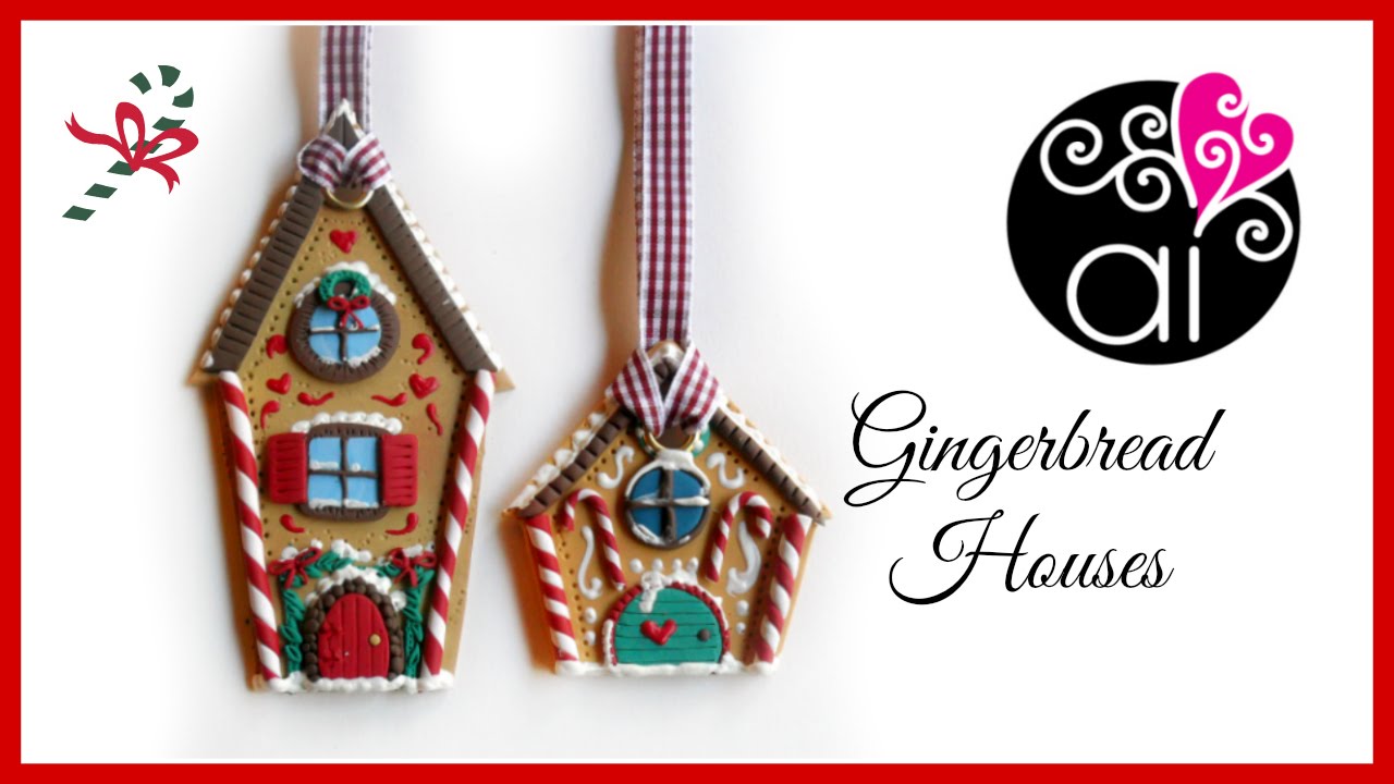 DIY Gingerbread Houses  Polymer Clay Christmas 