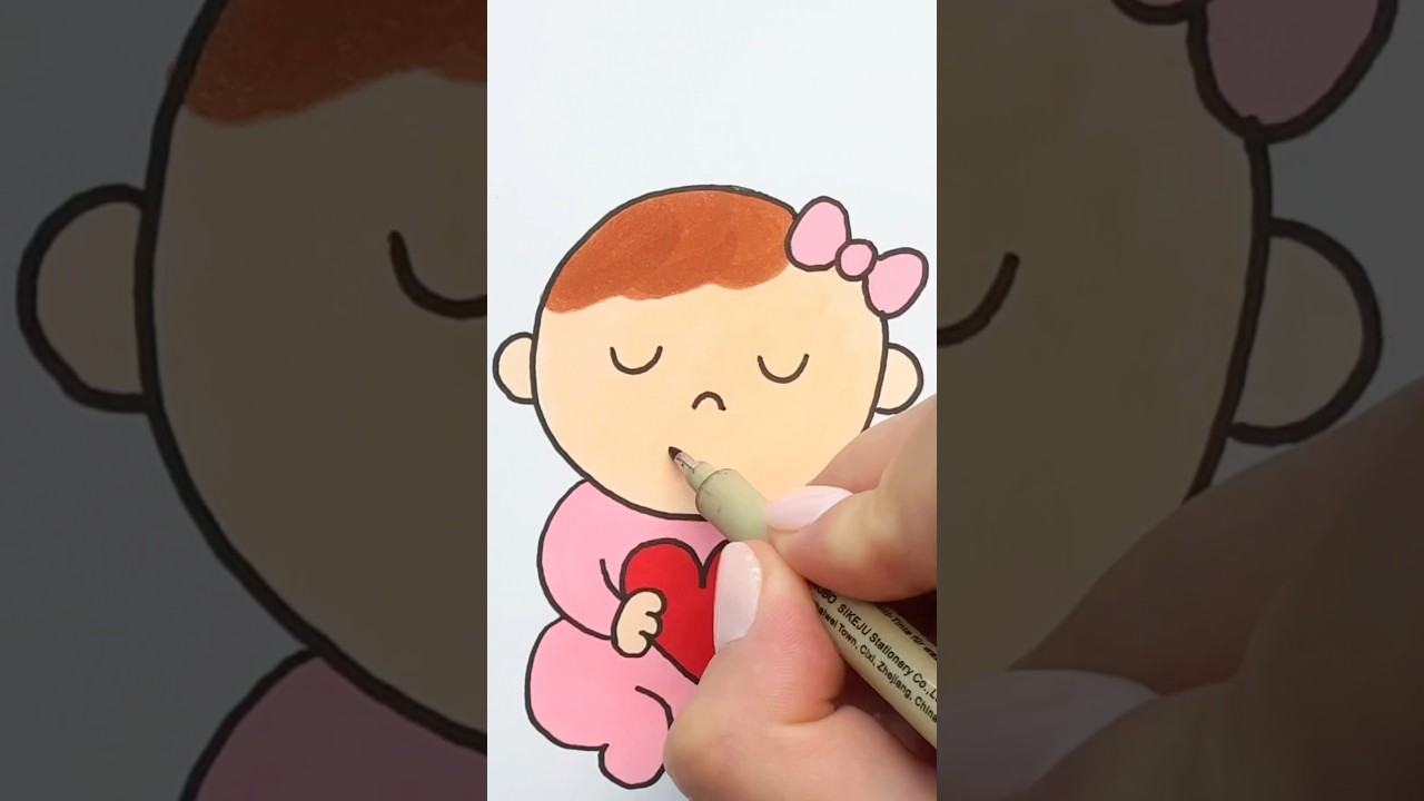 Cute Baby Drawing Easy For Kids