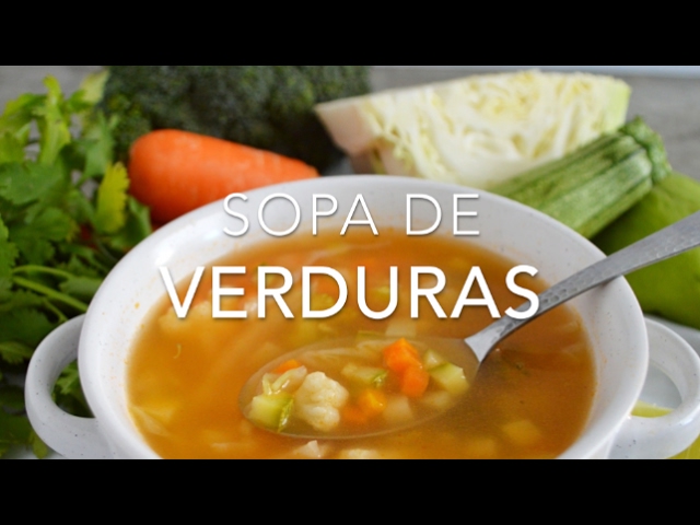 SOPA DE VERDURAS (deliciosa & nutritiva) - Recetas fáciles Pizca de Sabor -  YouTube