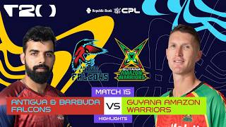 Highlights | Antigua & Barbuda Falcons vs Guyana Amazon Warriors | CPL 2026