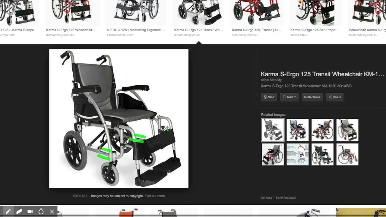 FreeWheel and Karma S Ergo 125 Wheelchair