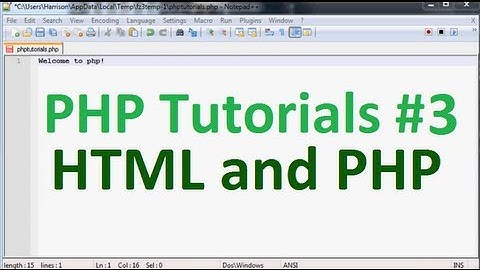 Basic PHP Tutorial 3: HTML with PHP