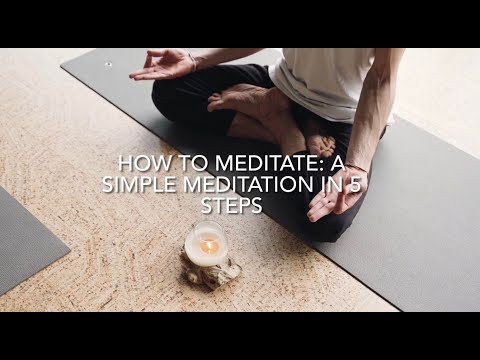 Easy Meditation For Beginners : How To Meditate: 🕯Five Simple Steps (5-min)🕯