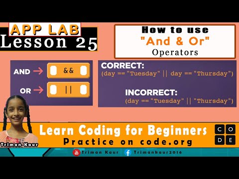 How to use AND & OR boolean expressions in javascript | App Lab lesson 25