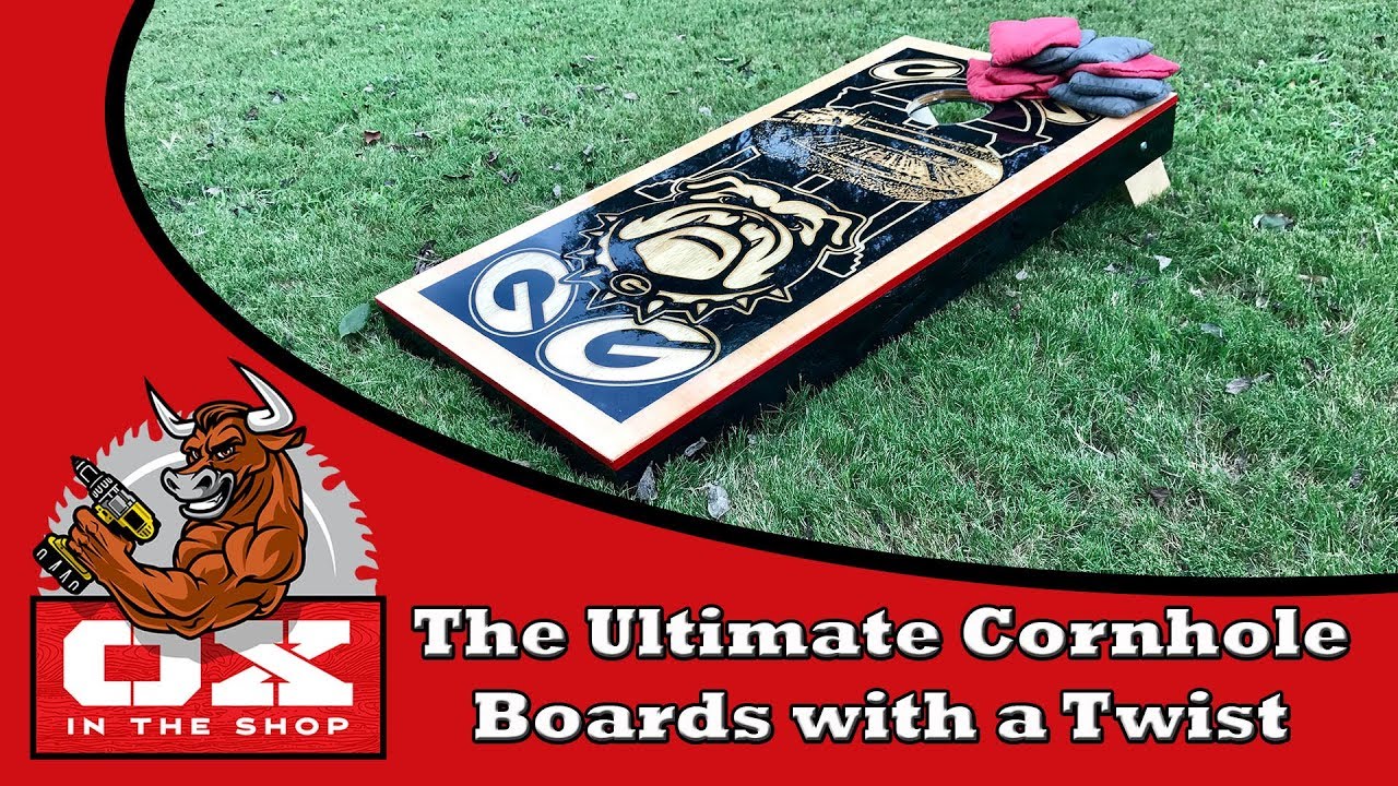 Georgia Bulldogs 022 custom cornhole board vinyl wraps stickers posters decals 