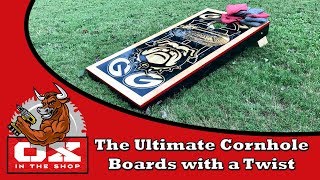 DIY Ultimate Cornhole Boards with lights and speakers