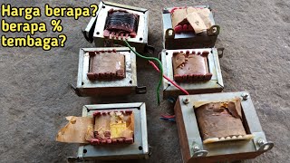 How much does a transformer cost per kilo?