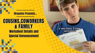 Cousins, Coworkers & Family™️ - Worksheet Details & Special Announcement! by iOrganize 143 views 2 months ago 1 minute, 24 seconds