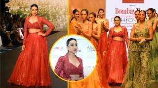 Karisma Kapoor ने ब्राइडल रेड लहंगे में रैंप पर बिखेरा फैशन का जलवा