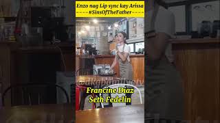 Francine Diaz &amp; Seth Fedelin | Enzo nag Lip sync kay Arissa #FranSeth #SinsOfTheFather #shorts