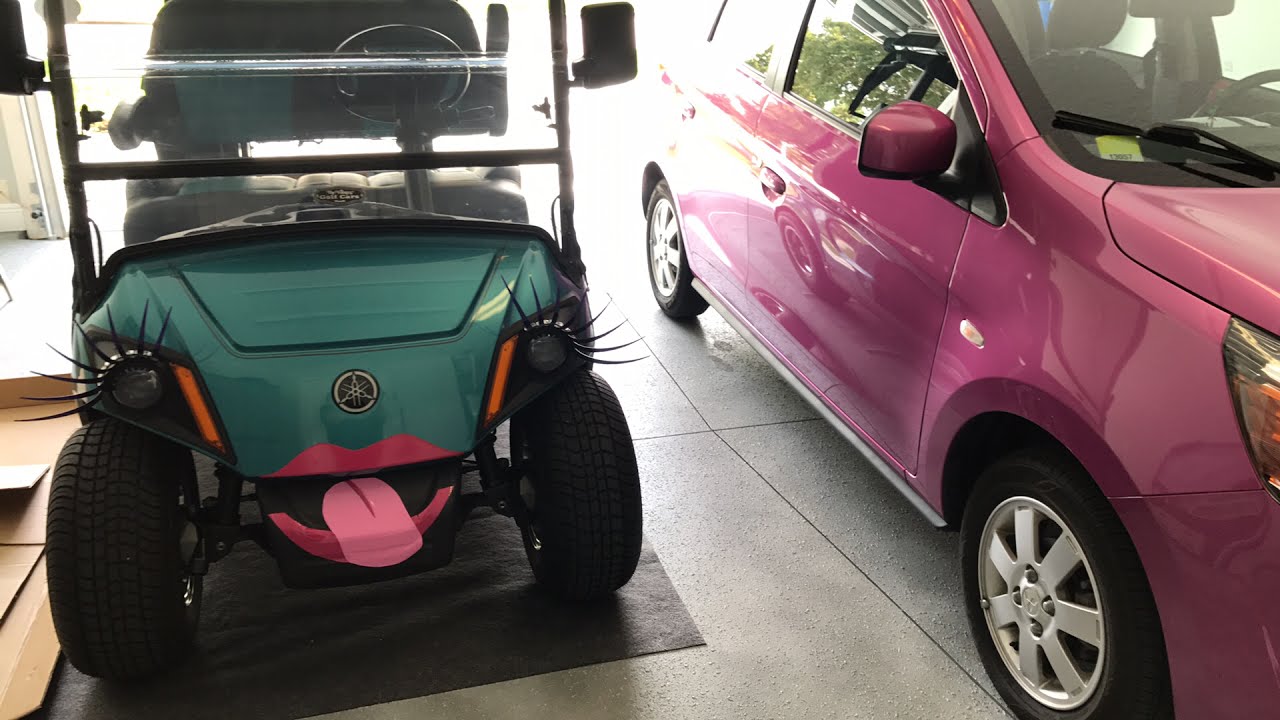 Golf cart ride to salon in The Villages, FL 2017 how to slice an avocado
