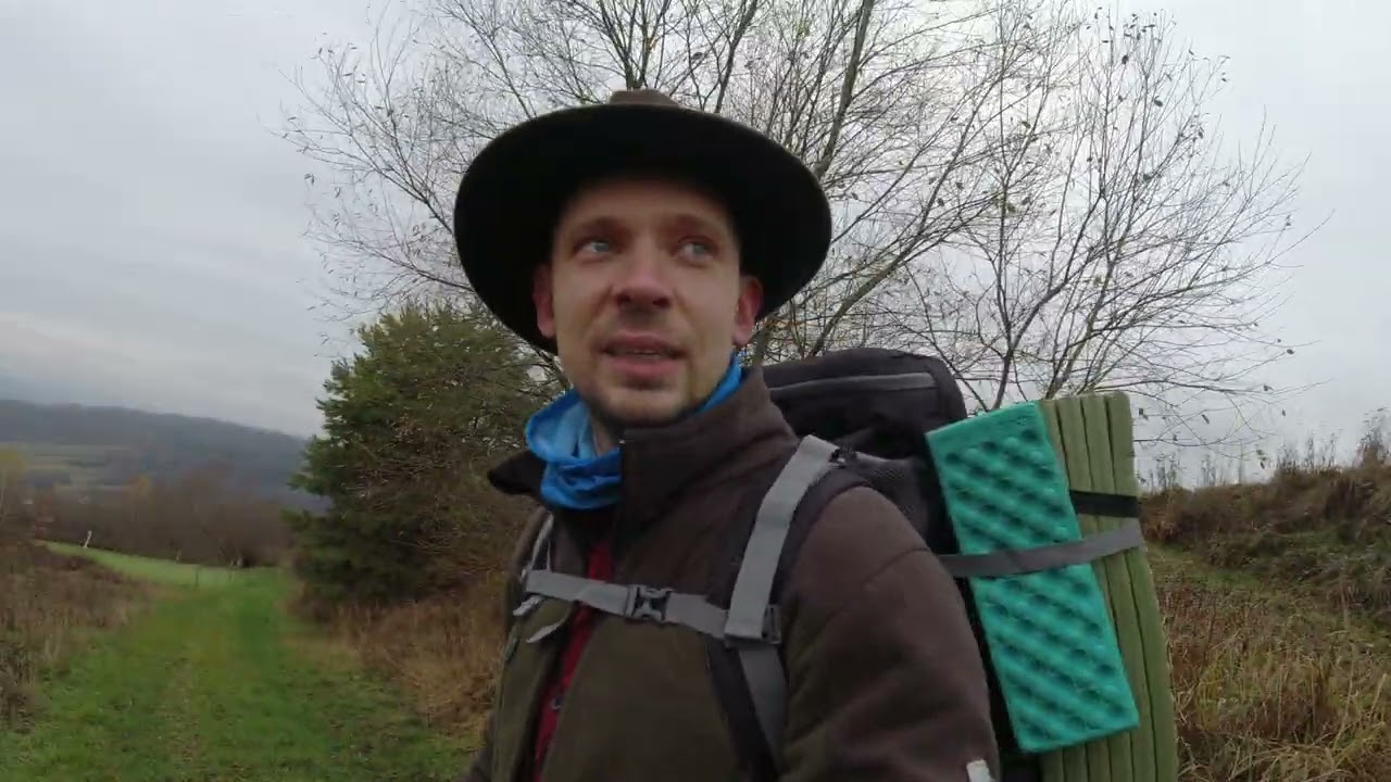 Zimno, piecyk, namiot i lecimy zielonym szlakiem Pogórze Dynowskie