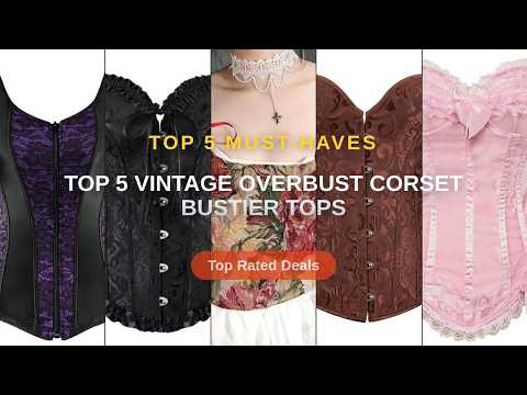 Cheap & Best Top 5 Vintage Overbust Corset Bustier Tops Unboxing & Review - Sexy Lace Overbust Corse