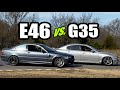 BMW E46 vs. Infiniti G35 Tandems - Insane POV Drifting