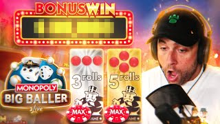 5 ROLLS BONUS with MAX BET on NEW MONOPOLY BIG BALLER!! (Live Games) screenshot 3