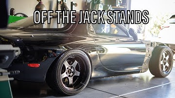 RX-7 FD Turbo LS   Front Subframe, Suspension and Wheels Install