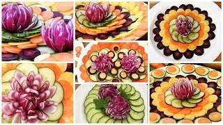How To Make Red Onion Lotus Flower - Salad Decoration Tutorial